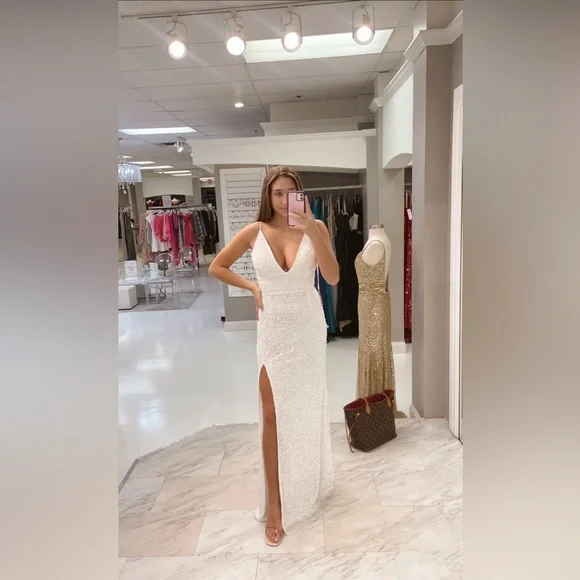 open lace back dress Pink V Neck Satin Long Prom Dresses With Slit Open Back Simple Modest –  Hoprom